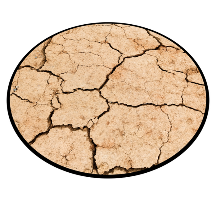 Cracked stone bedroom vinyl rug - TenStickers