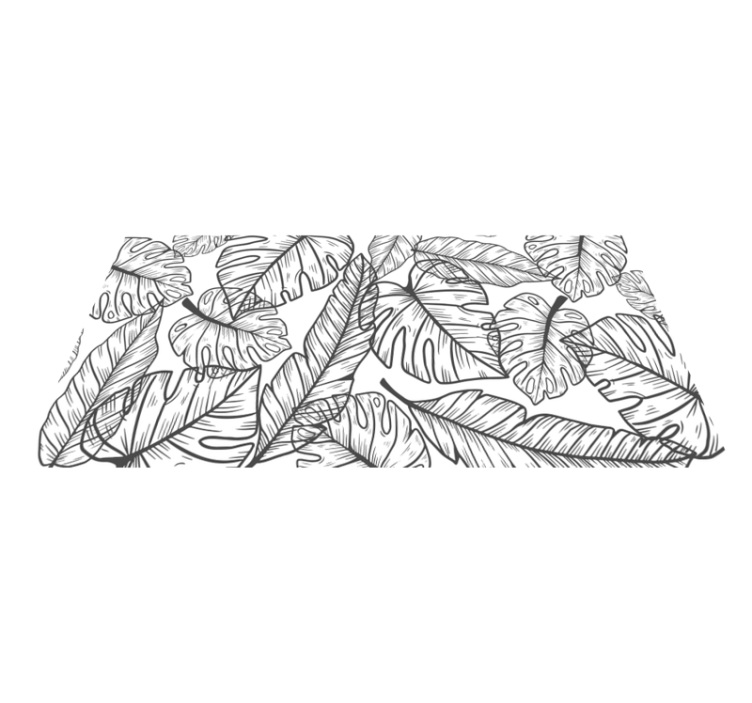 Leafy Jungle Theme nursery vinyl rug - TenStickers
