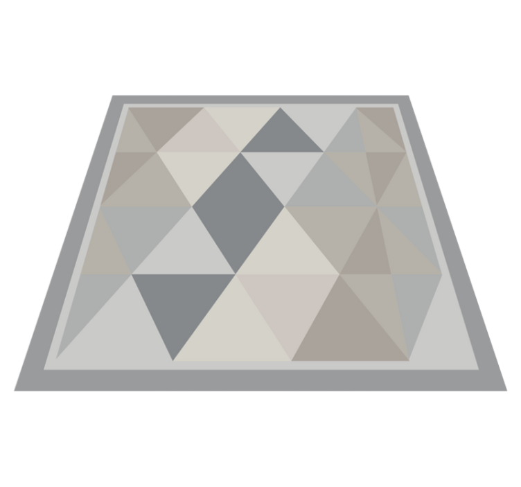 Gray pantone triangles nordic vinyl rug - TenStickers