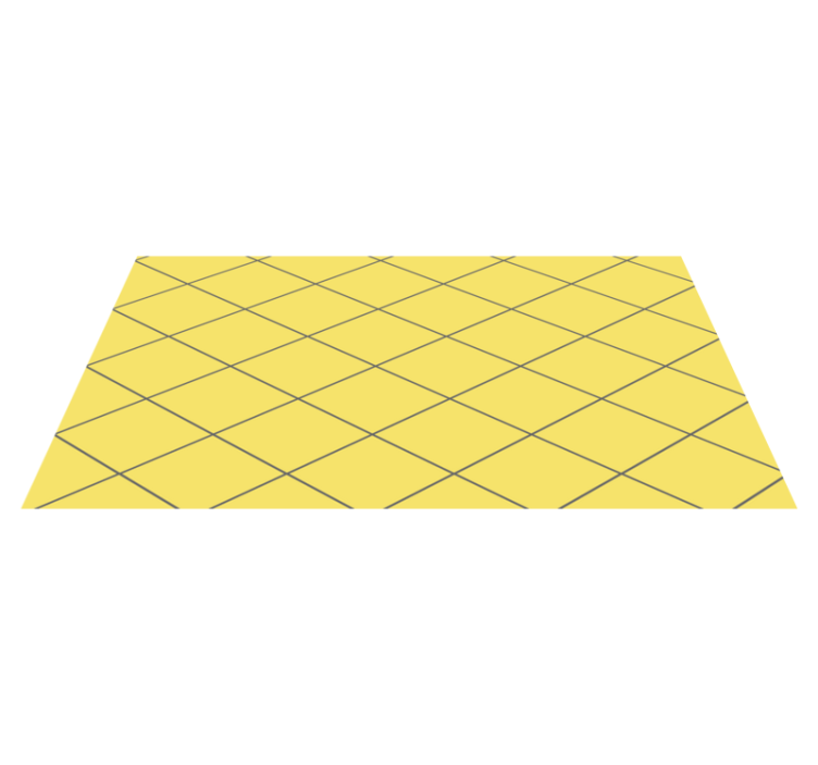 Yellow diamonds living room vinyl rug - TenStickers