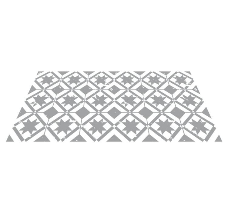 Star Patterned Tiles mosaic vinyl rug - TenStickers