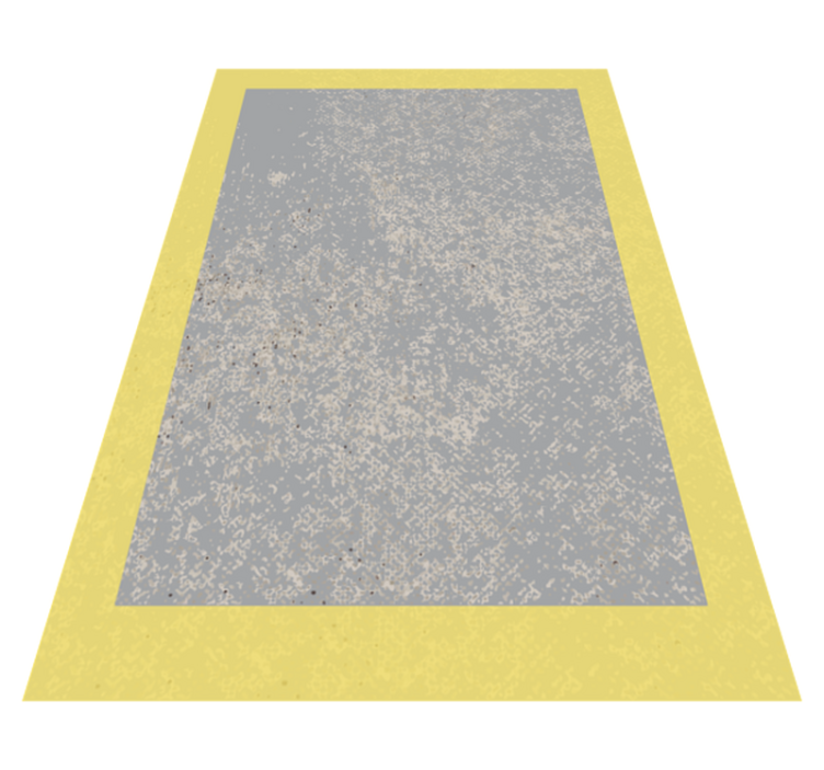 Yellow frame living room vinyl rug - TenStickers