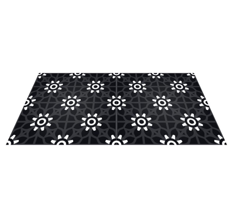 Beaumont flower tile effect tile carpet - TenStickers