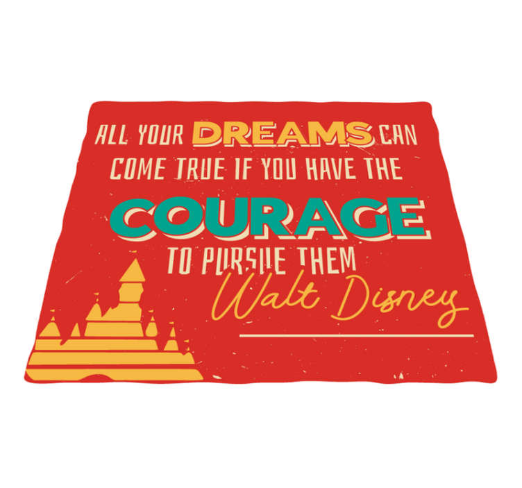 Courage Walt Disney Quote custom rug - TenStickers