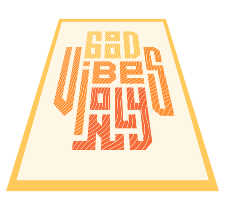 Good vibes only Beige vinyl rug - TenStickers