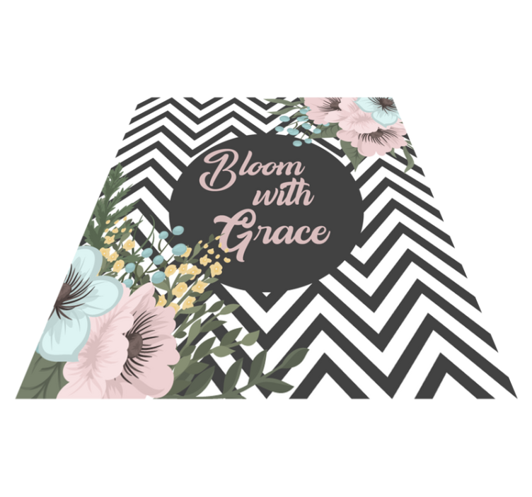 Bloom with grace custom rug - TenStickers