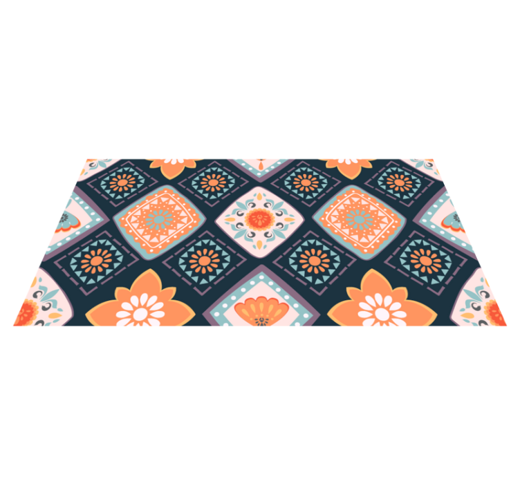 Abstract mini tiles tile vinyl rug - TenStickers