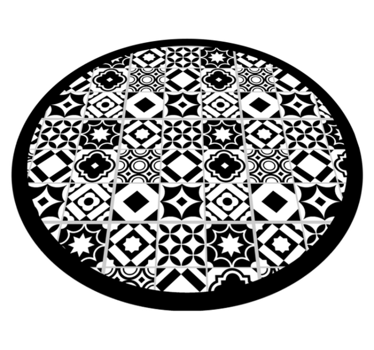 Portuguese circular mandala vinyl rug - TenStickers