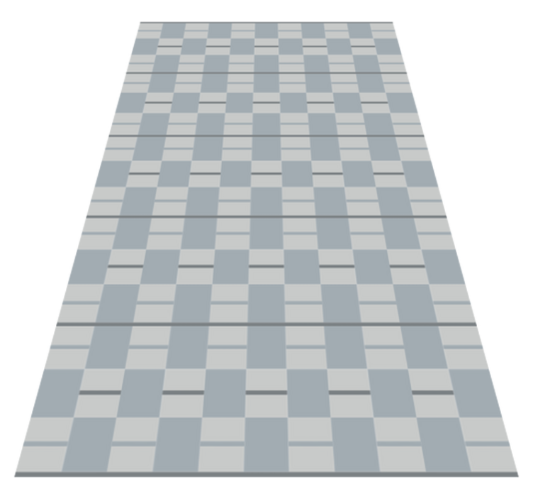 Gray patterned squares living room vinyl rug - TenStickers