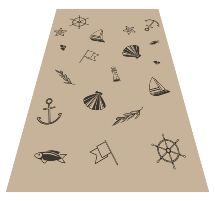 Vinyl rug with nautical designs - TenStickers