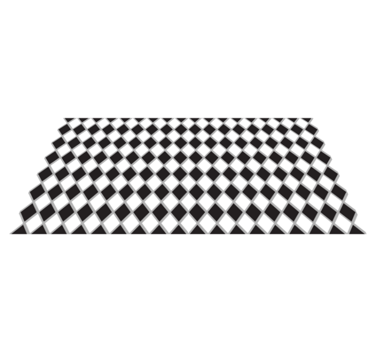 Black and white diamonds kitchen floor tiles - TenStickers