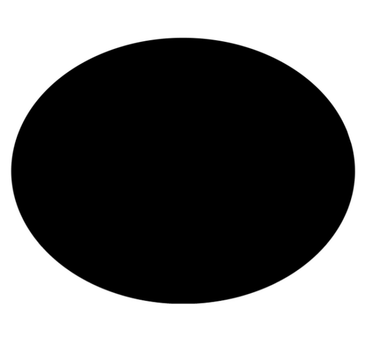 Black modern round vinyl rug - TenStickers