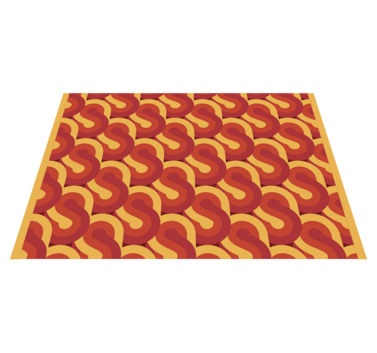 70s pop pinbeam vintage rug - TenStickers