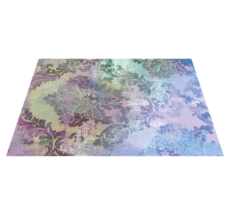 Bohemian artistic design flower vinyl rug - TenStickers