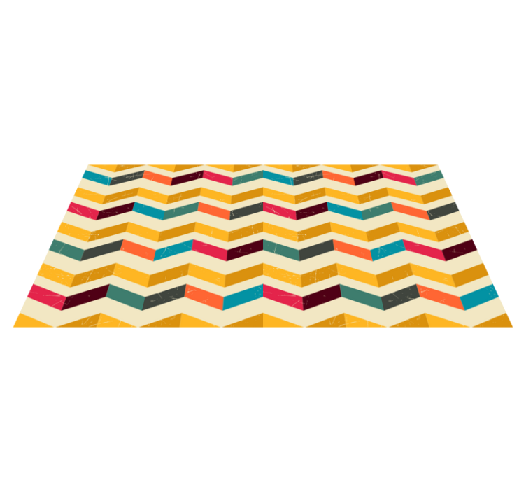 Retro grunge filter geometric vinyl rug - TenStickers