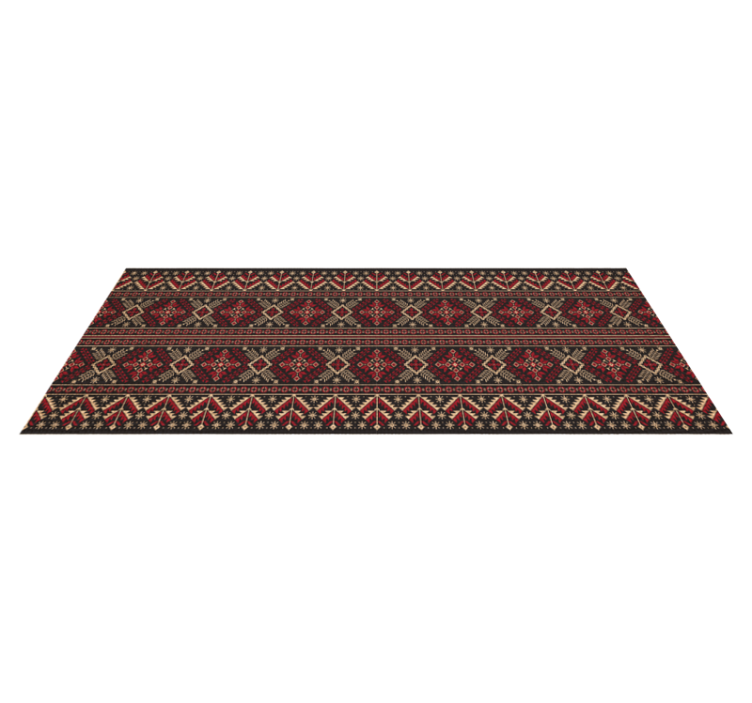 Winter geometric elements ethnic vinyl rug - TenStickers