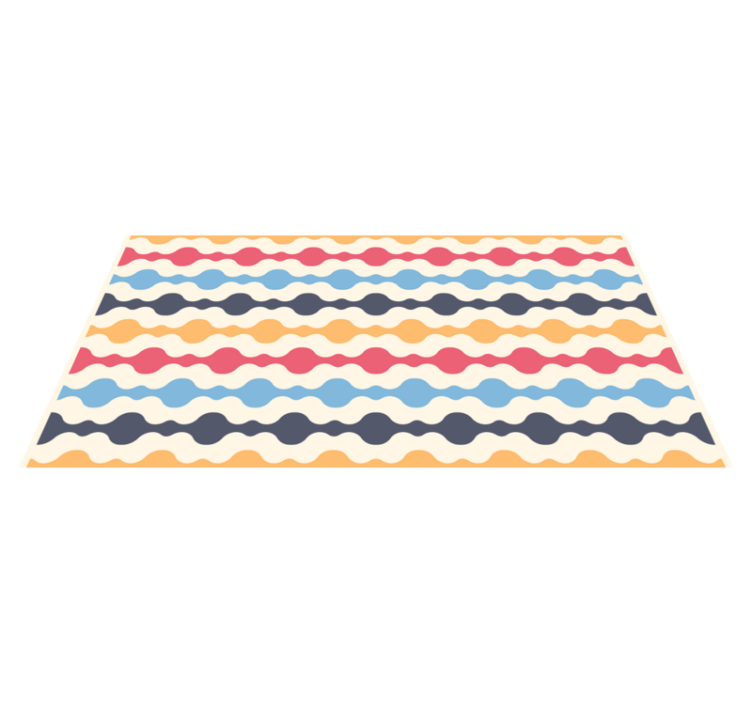 70's waves geometric rugs - TenStickers