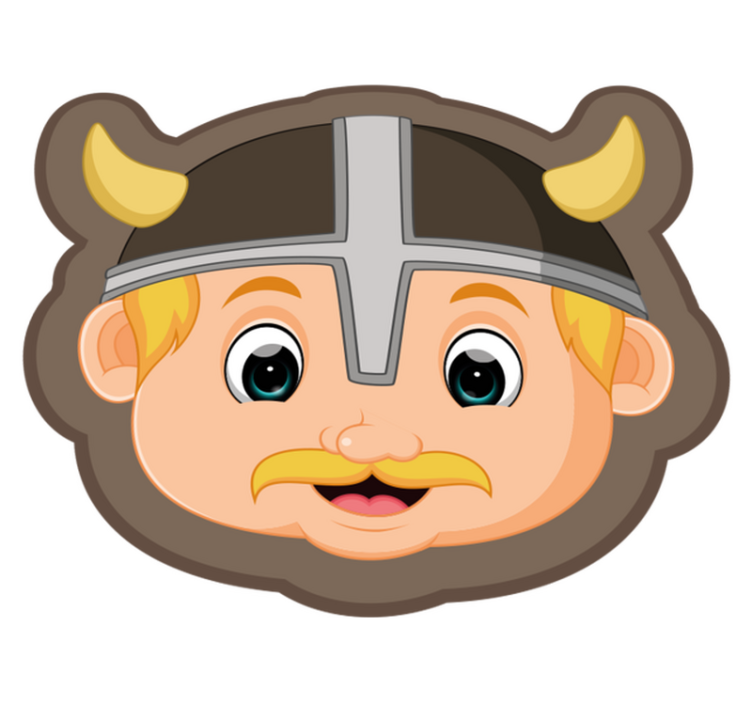 Blond viking character kids vinyl rug - TenStickers