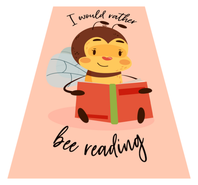 I would rather bee reading custom vinyl rug - TenStickers