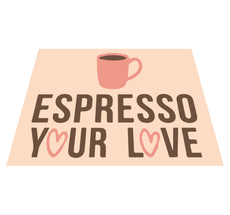Espresso your love custom rug - TenStickers