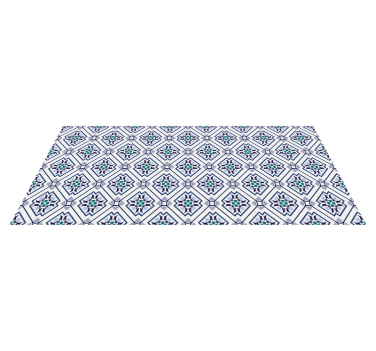 Tiled medallion design living room vinyl rug - TenStickers