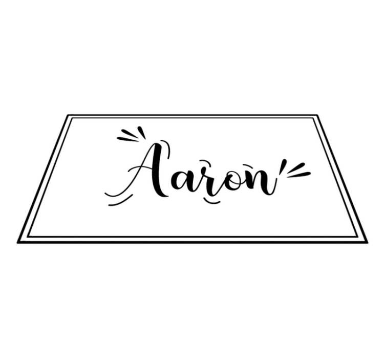 Black border and white personalized mat - TenStickers