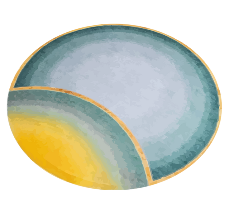 Abstract Circular Form minimalist vinyl rug - TenStickers