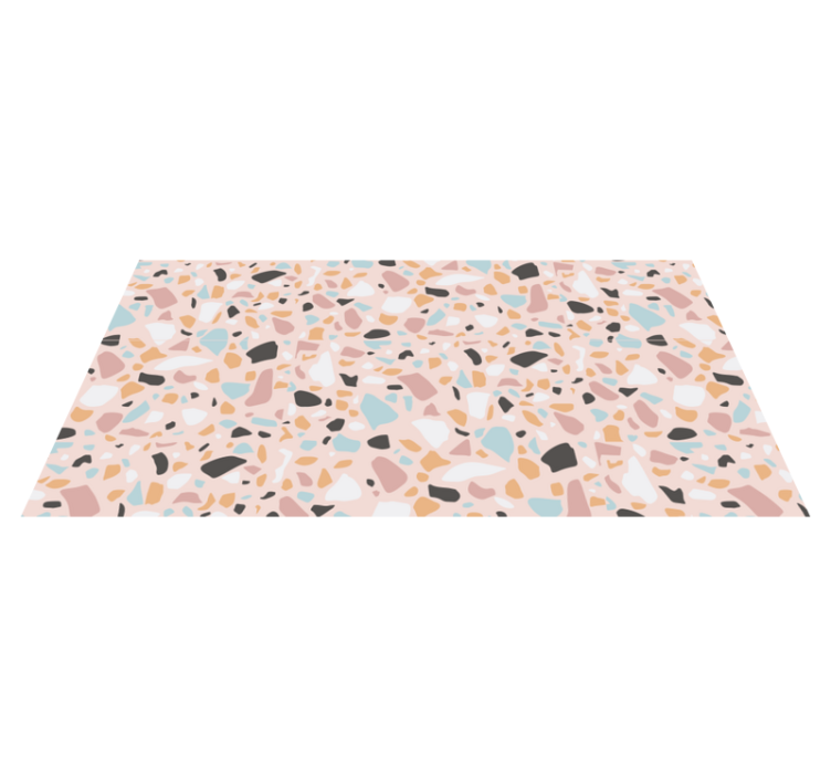 Pink and blue watercolor terrazzo  carpet - TenStickers