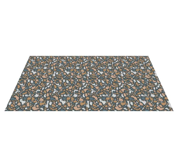 Brown and blue terrazzo texture carpet - TenStickers