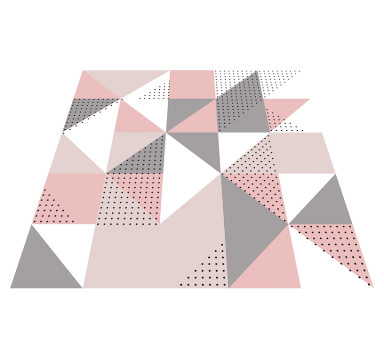 Triangular Color Segments geometric vinyl rug - TenStickers