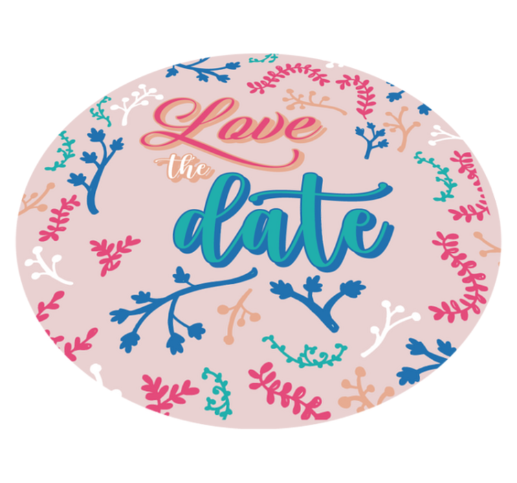 Love The Date custom vinyl rug - TenStickers