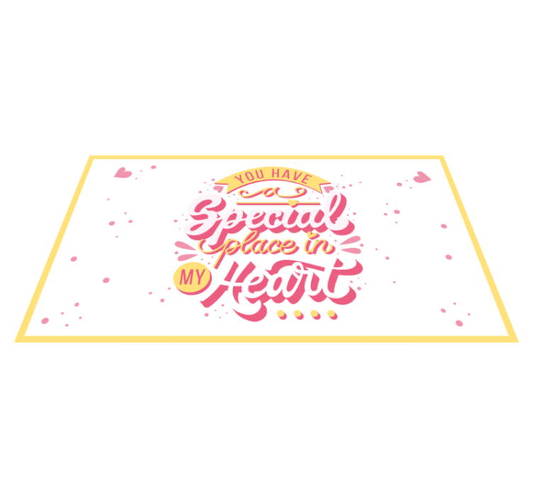 Special place in heart custom vinyl rug - TenStickers