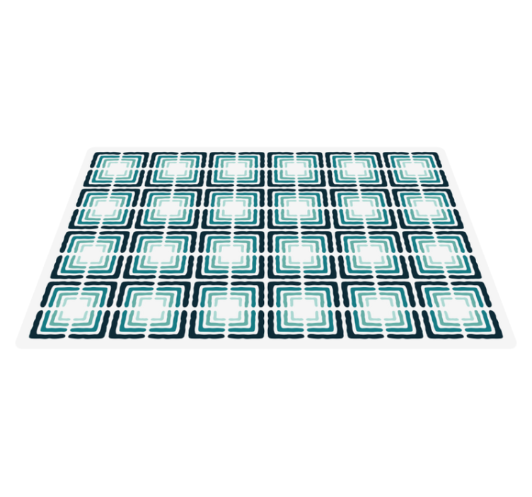 Abstract patterned shapes kitchen vinyl rug - TenStickers