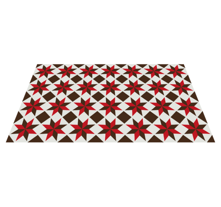 Brown and red star shapes tile carpet - TenStickers