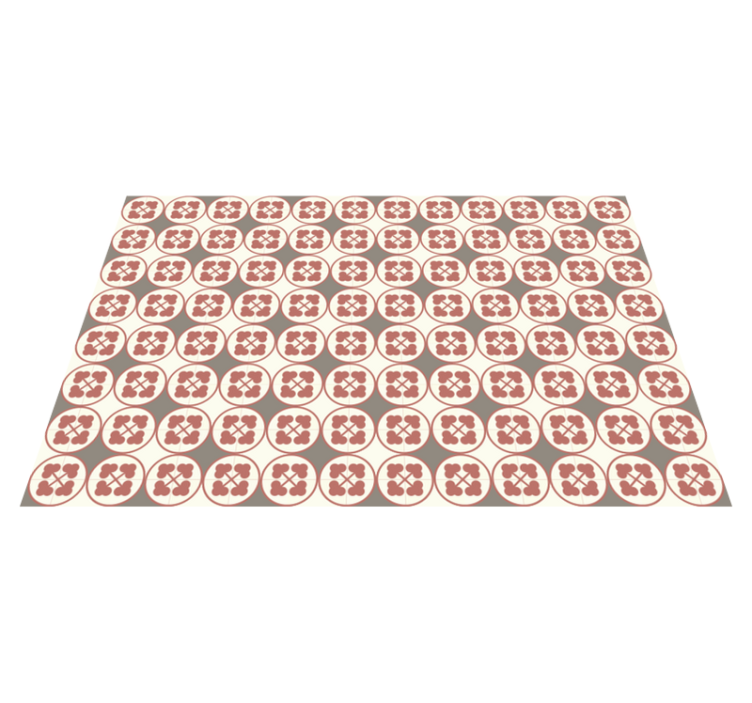 Pastel orange and beige tiles  tile carpet - TenStickers