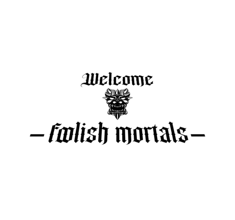 Foolish mortals entrance hall vinyl rug - TenStickers