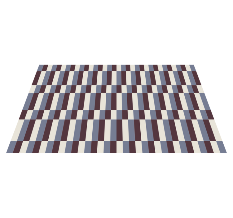 Colour block stripes vinyl rug - TenStickers
