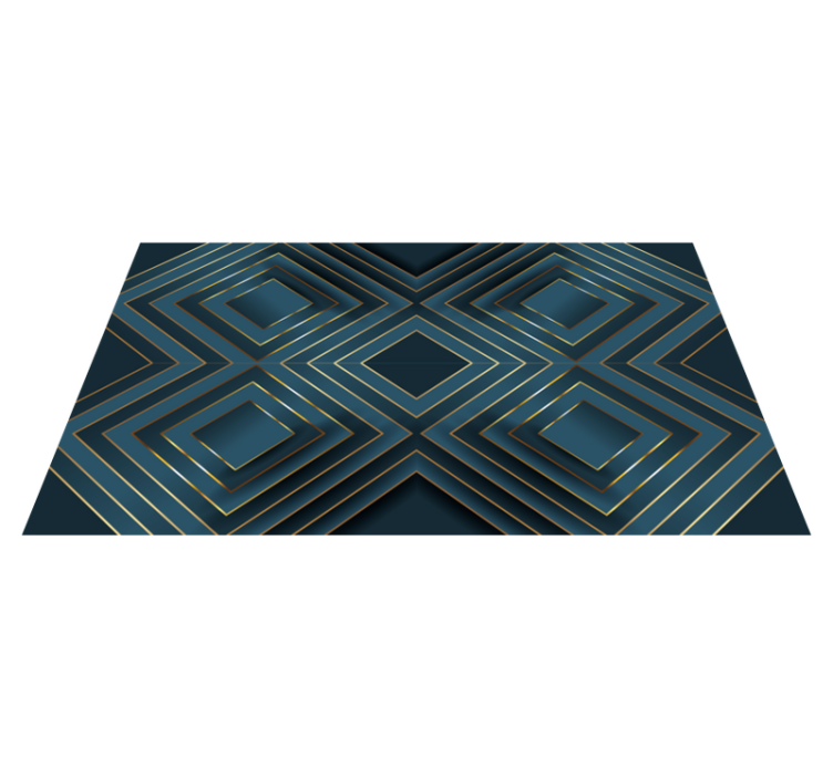 Blue mosaic with top print vinyl rug - TenStickers