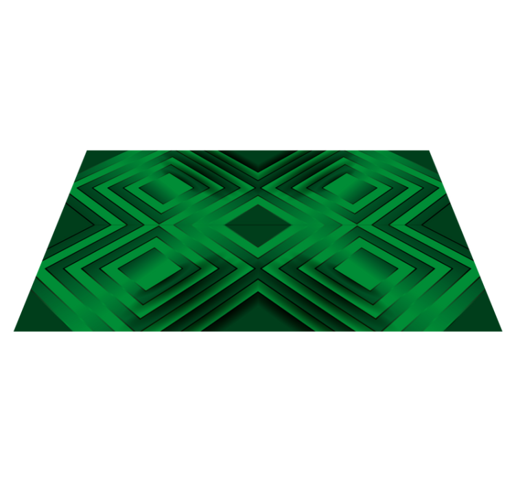 Green grey black mosaic vinyl rug - TenStickers