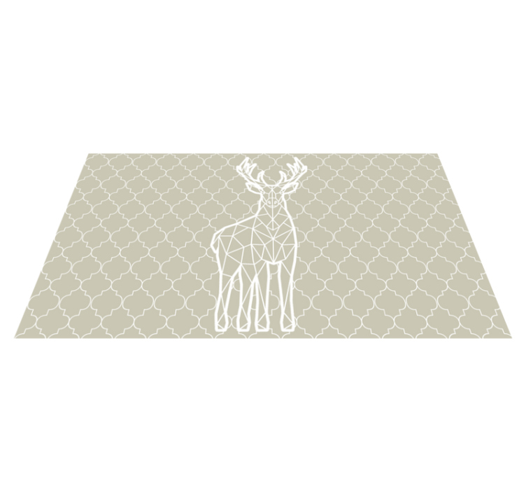Bid majestic deer geometric  nordic vinyl rug - TenStickers