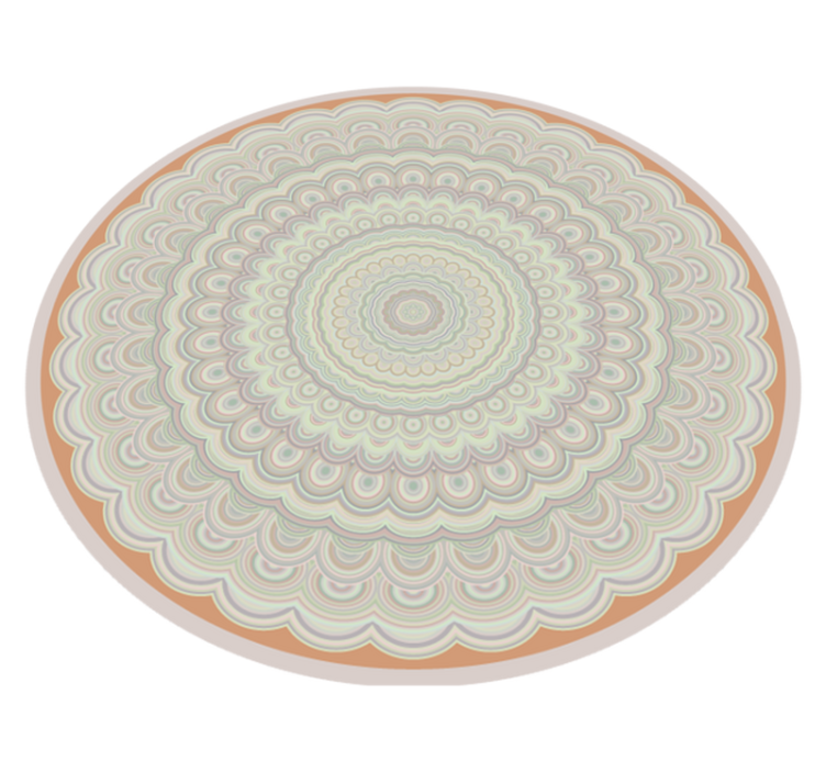 Intricate Circular Pattern mandala vinyl rug - TenStickers