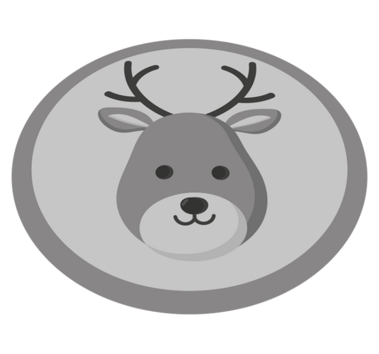 Greey baby deer nursery vinyl rug - TenStickers