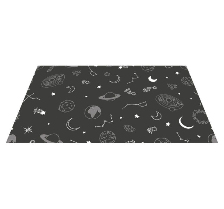Grey celestial elements star vinyl rug - TenStickers