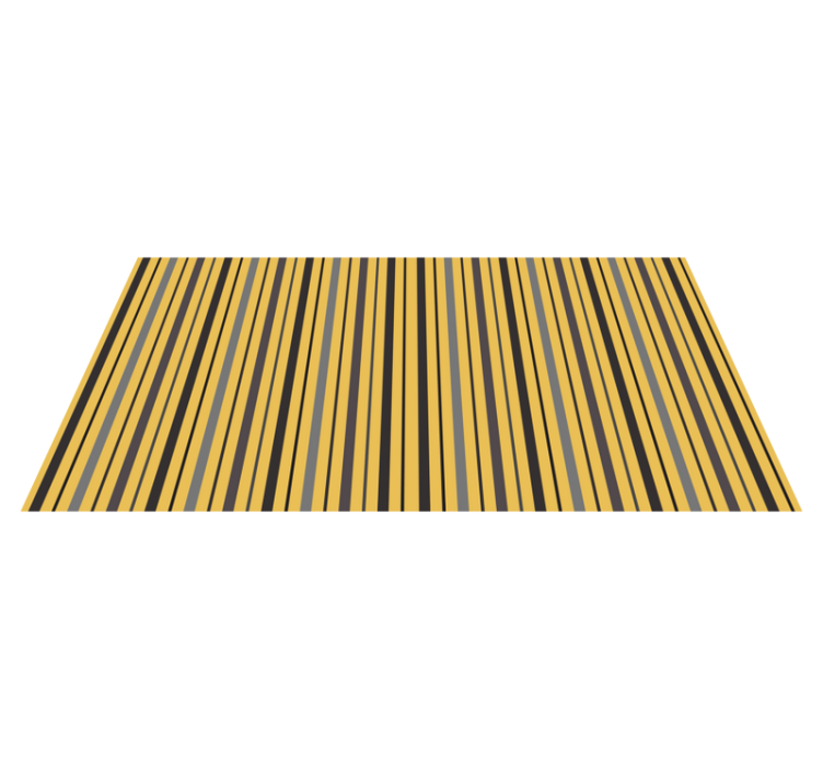 Vertical yellow pattern stripes vinyl rug - TenStickers