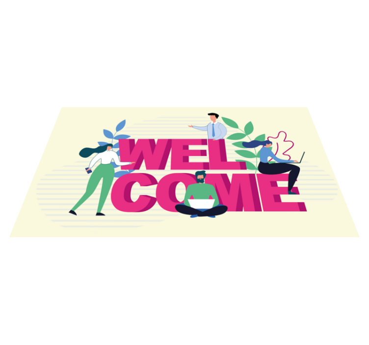 Professional welcome office vinyl rug - TenStickers