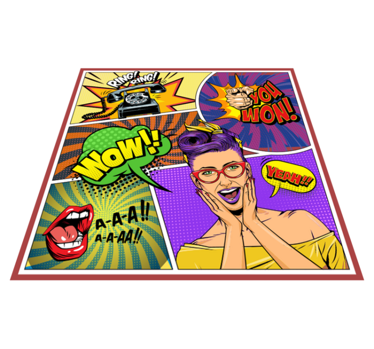 Pop Art Expressions vinyl rug - TenStickers