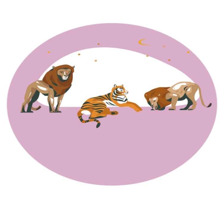 Safari wild animals animal vinyl rug - TenStickers