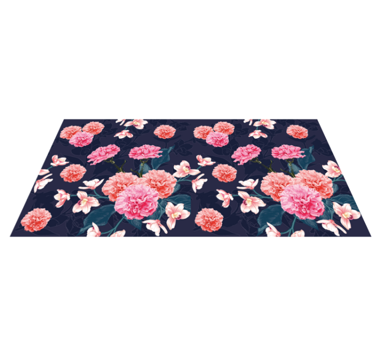 Pink red cloves floral rug - TenStickers