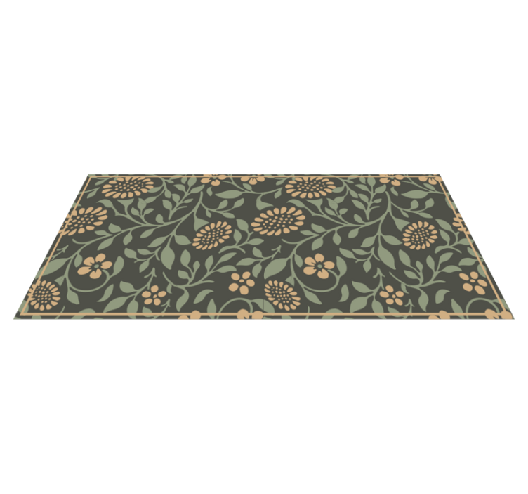 Vintage sunflowers floral rug - TenStickers