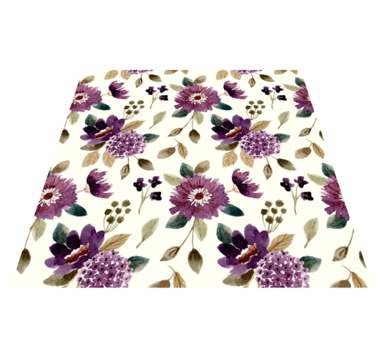 Blooming Joy flower vinyl rug - TenStickers